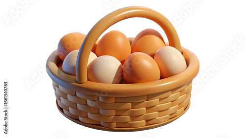 egg, basket, food, eggs, brown, isolated, chicken, easter, white, breakfast, fresh, ingredient, healthy, group, nature, wicker, organic, raw, protein, hen, eggshell, shell, farm, yellow, meal