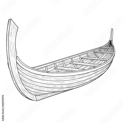 vector illustration of a boat