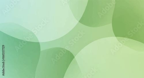 Abstract background featuring overlapping translucent shapes in shades of green and blue, creating a calming visual effect.