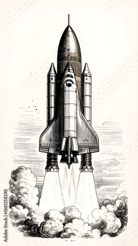Rocket launch illustration