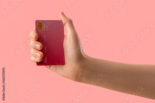 Female hand with credit car...