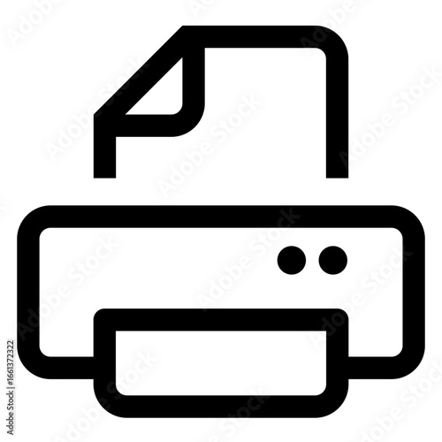 Icono impresora con líneas 