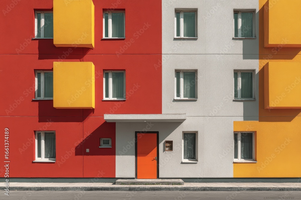 Fototapeta premium Modern apartment building facade
