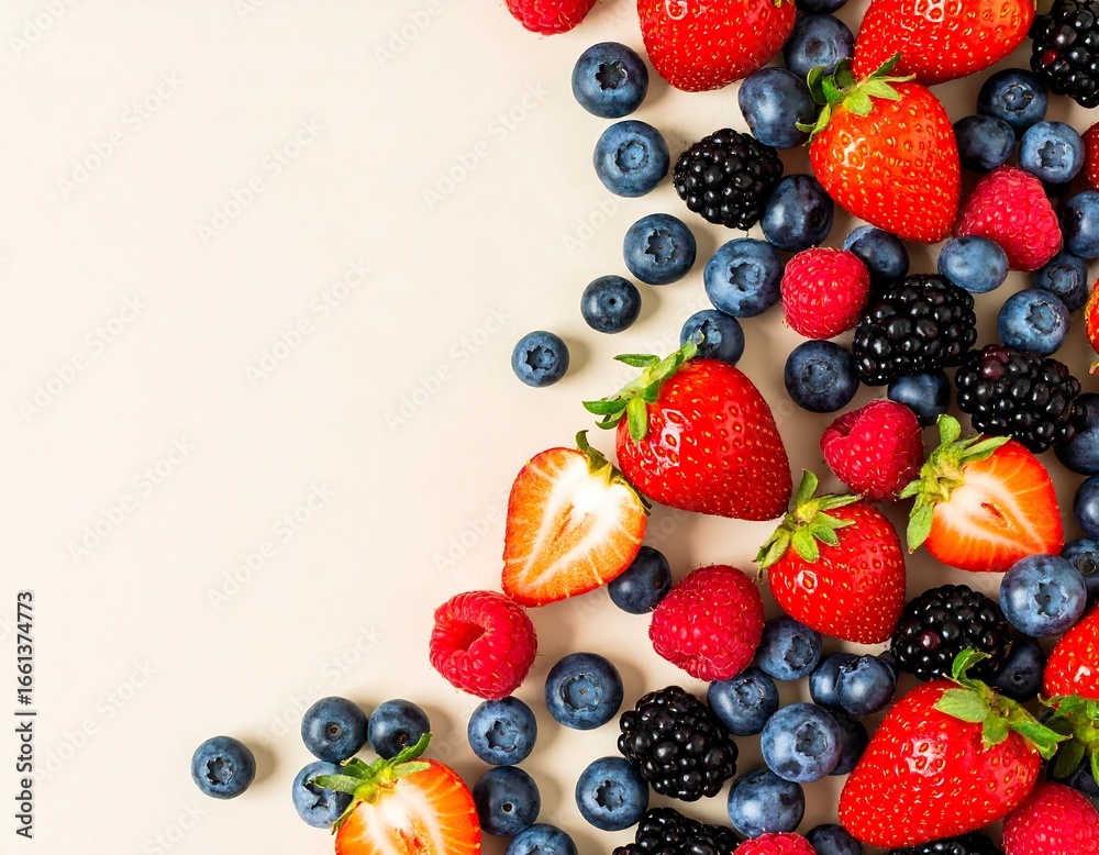 Fototapeta premium Assorted berries, vibrant colors