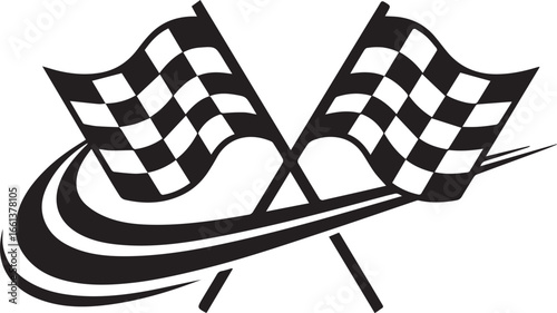 Crossed Checkered Flags A Symbol of Competition and Victory