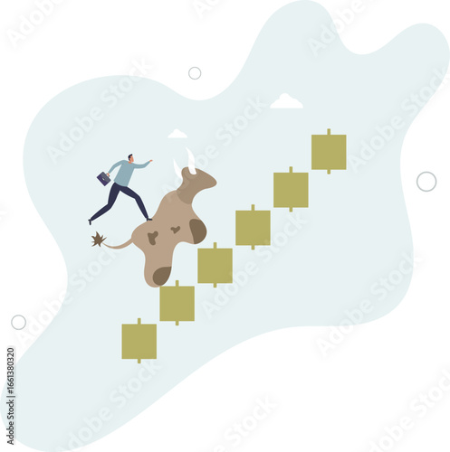 The trader is bullish and the market is rising.