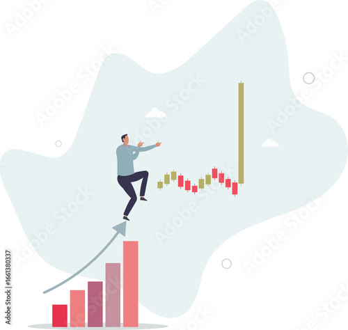 huge growth of virtual asset. trader points to market pump.