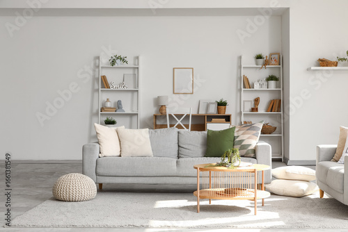 Interior of light living ro...
