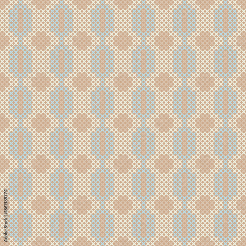 Retro vector seamless geometric pattern with a mosaic of vintage shapes for a stylish fabric or wallpaper design
