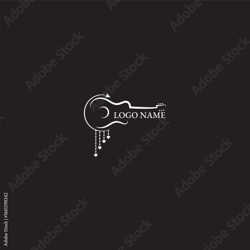 Guitar music logo
