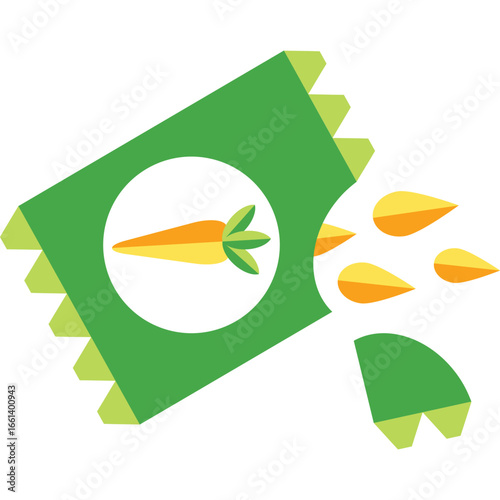Seed Packet Vector Flat Illustration