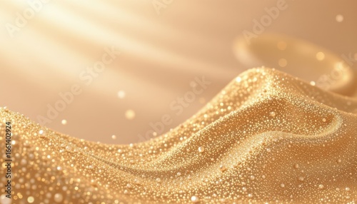 golden blush theme with ivory with golden sparkle, soft blurred gold wash, metallic golden haze, panoramic shimmering gradient, glamorous and chic