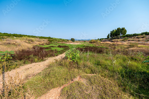 The Carraixet ravine as it passes through Moncada, Valencia, Spain