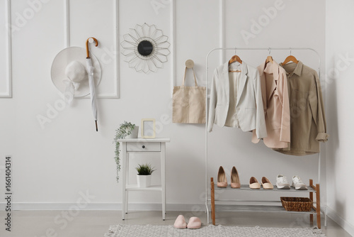 Modern hallway interior wit...