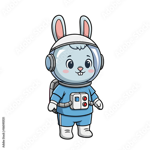 Astronaut Bunny Cartoon Character