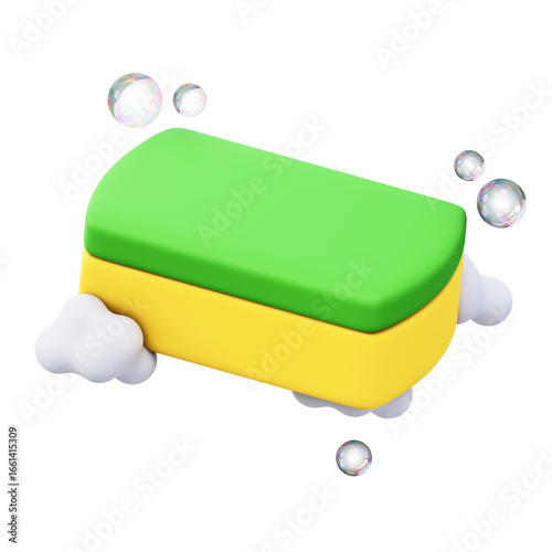 Bild auf Leinwand sponge 3d illustration