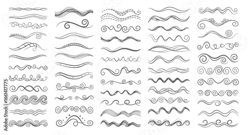 Elegant decorative line dividers and borders for professional design projects