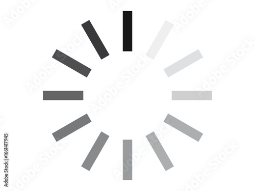 Vector graphics icon of download or reload, pending, upload, web page loading, transparent background.