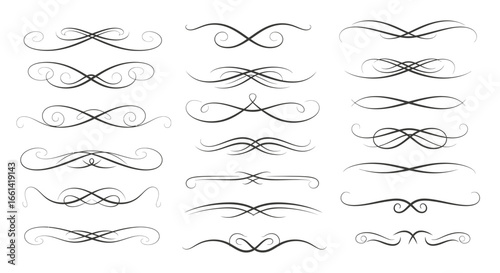 Elegant swirl design elements perfect for adding a touch of sophistication to your projects
