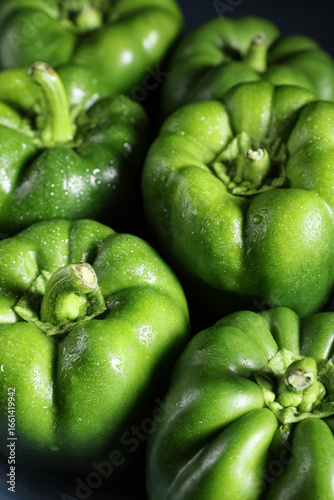 Texture of green bell peppe...