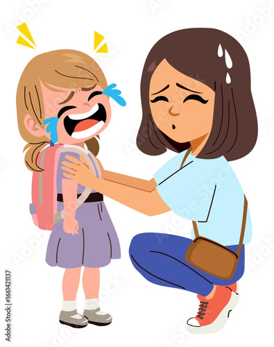 Heartfelt scene of a crying...
