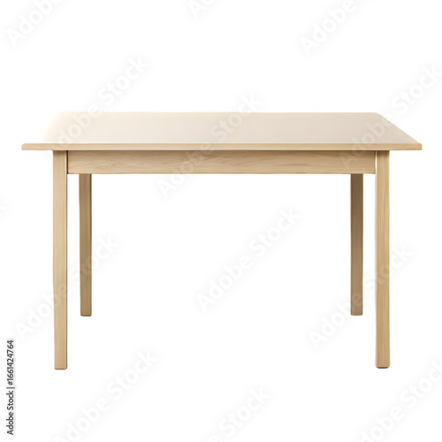 Beige table isolated on transparent background suitable for interior design, furniture, and lifestyle projects.