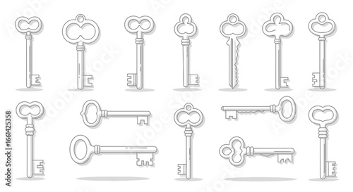 Discover elegant vintage key designs perfect for security, access, and unlocking new possibilities in your projects.