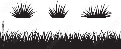 Grass SVG and vector silhouette design perfect for Cricut, Silhouette Cameo, and other cutting machines. Includes PNG, DXF, and EPS formats for versatile use.