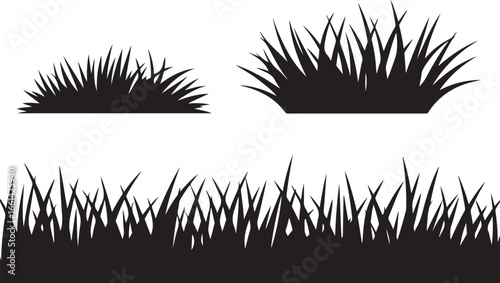 Grass SVG and vector silhouette design perfect for Cricut, Silhouette Cameo, and other cutting machines. Includes PNG, DXF, and EPS formats for versatile use.