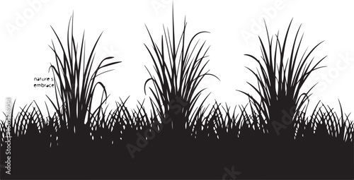 Grass SVG and vector silhouette design perfect for Cricut, Silhouette Cameo, and other cutting machines. Includes PNG, DXF, and EPS formats for versatile use.
