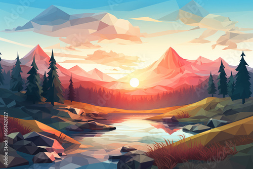 Sunset in the mountains