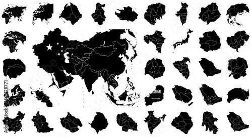 Explore the world with detailed country maps, perfect for global business and travel presentations.
