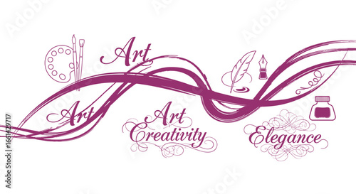 Inspiring artistic creativity with elegant design elements and vibrant color streams for a modern feel