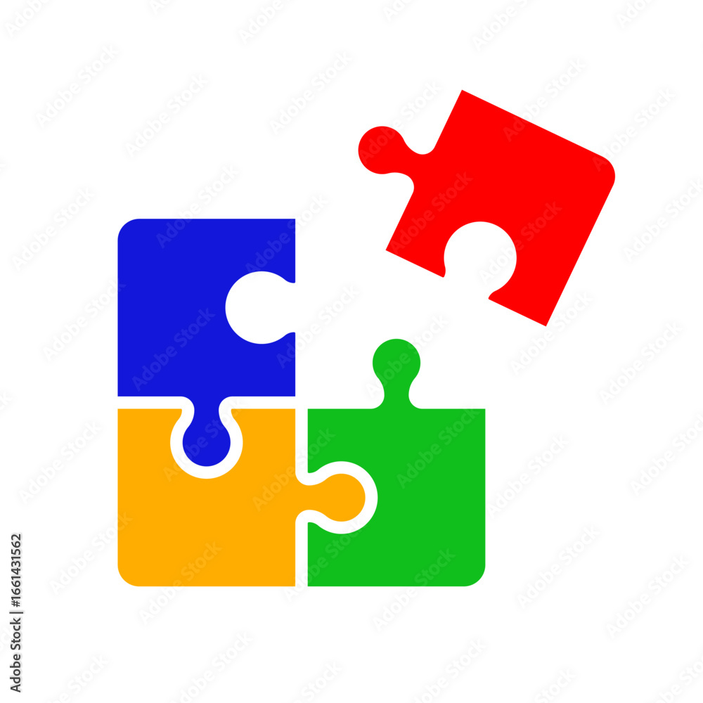 Obraz premium Puzzle, solution, task - vector icon