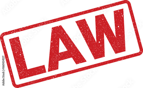 Distressed Law Word in Bold Letters with Frame for Legal Themed Concepts