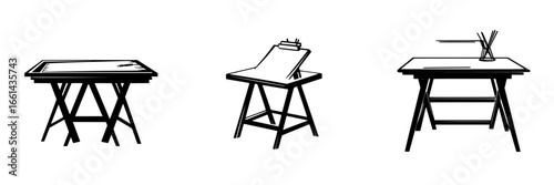 Different types of desks showcasing versatility and functionality for various work environments and activities