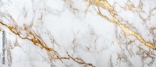 Obraz na płótnie White marble texture with gold veining