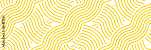 Vector banner with yellow ramen pattern on white background. Abstract pattern. vektor