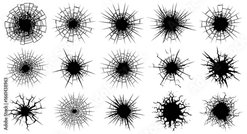 Dramatic shattered glass textures, perfect for design elements, backgrounds, and visual effects