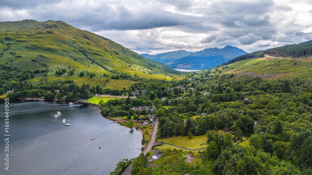 Fototapeta premium Tarbet, on shore of Loch Lomond, Scotland