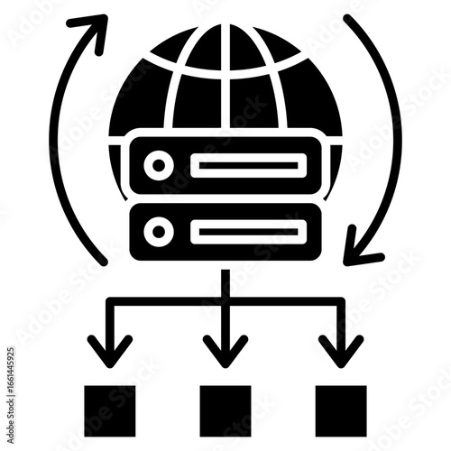 Proxy Server Glyph Icon