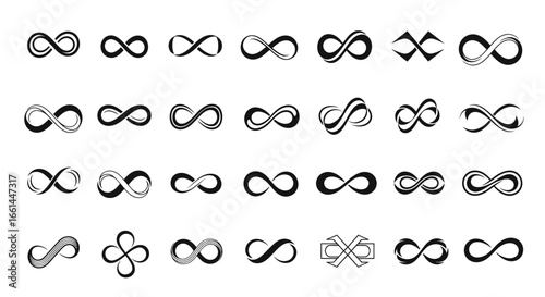 Endless possibilities await using these iconic infinity symbol designs for branding, tattoos, or creative projects