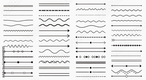 Versatile line divider collection for modern graphic design projects and creative web layouts offering seamless integration