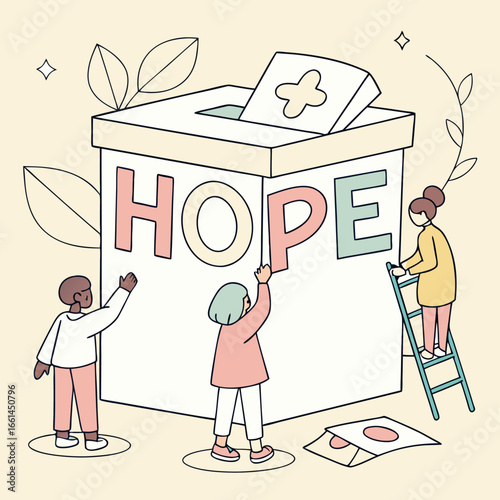 Hope and Community Support Illustration