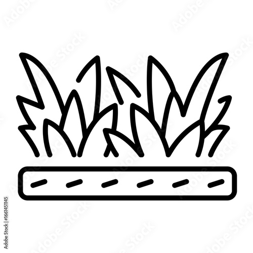 A line style icon showing wild grass