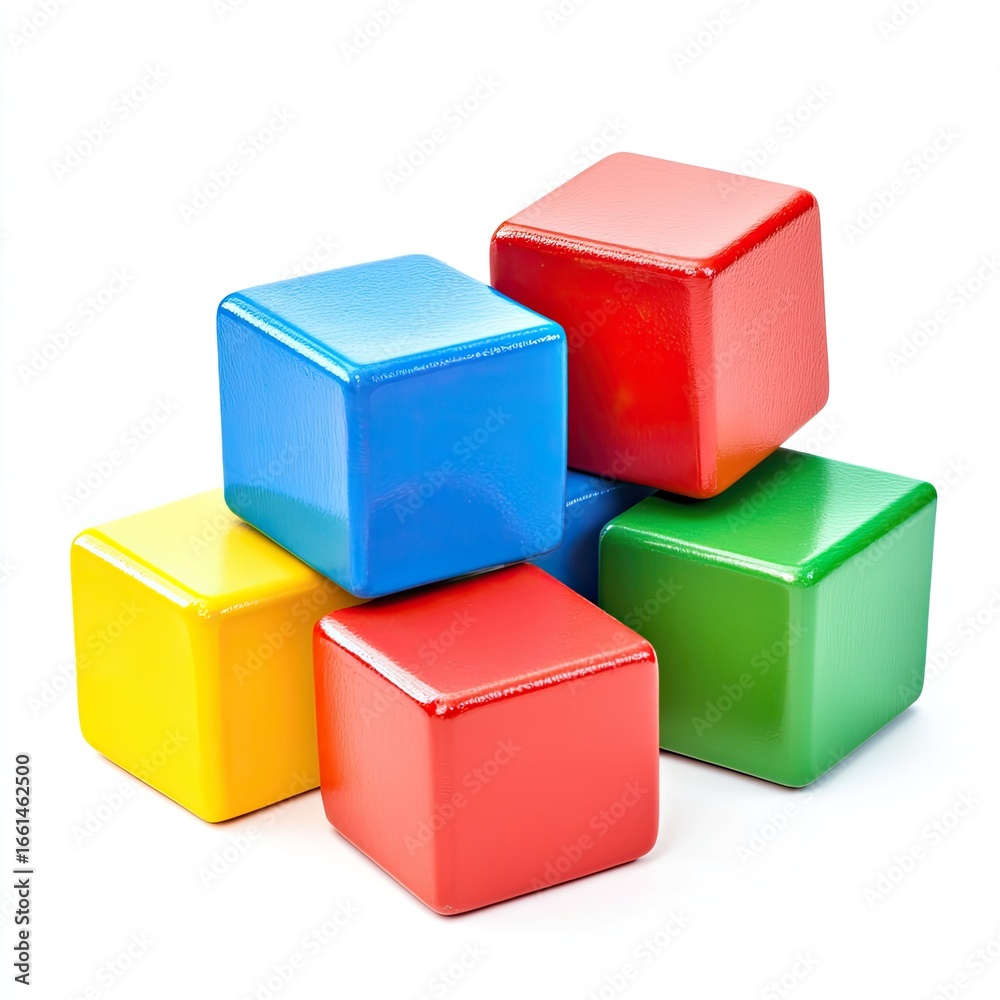 Fototapeta premium Colorful stacked cubes