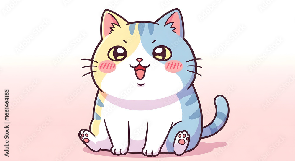 Obraz premium Little Cartoon Cat