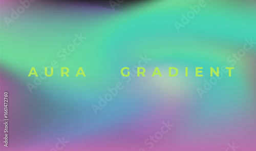 Abstract vector illustration features a modern aura gradient style, with swirling pastel blue and purple colors blending smoothly to create a dreamy, soothing visual theme.
