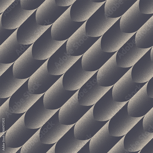 3d effect tilted dynamic structure seamless pattern trend grain textured vector abstract background. Loopable halftone art illustration for textile print or home decor. Boundless graphic for wallpaper