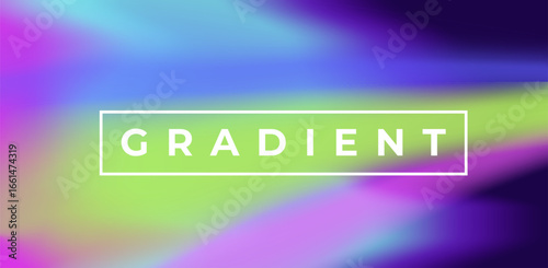 Vibrant vector illustration in a modern gradient style. Features a smooth blend of green, pink, and purple hues forming a soft background.